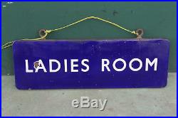 Ladies Room Sign british rail enamel railway train vintage double sided large