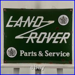 Land Rover Enamel Sign 50x40cm (19.7x15.7) Vintage Porcelain Garage Signage