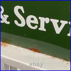 Land Rover Enamel Sign 50x40cm (19.7x15.7) Vintage Porcelain Garage Signage