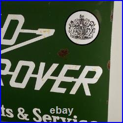 Land Rover Enamel Sign 50x40cm (19.7x15.7) Vintage Porcelain Garage Signage