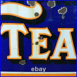 Large, Mid-Century, Enamel Sign, English, Vintage, Lyons Tea, Advertising c1950s