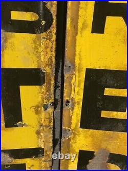 Large Original Antique Vintage Criddles double enamel sign Metal Huge 5 Feet