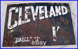 Large Original Vintage Cleveland Petrol Enamel Sign 1 Shilling 30 x 46 Rare