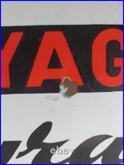 Large Original Vintage French Enamel Advertising Sign For Dyes