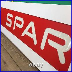 Large SPAR shop Sign Lightbox Vintage Supermarket Not Enamel