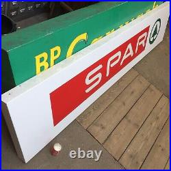 Large SPAR shop Sign Lightbox Vintage Supermarket Not Enamel