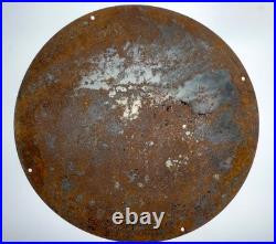 Large Vintage American Railroad Crossing Enamel Sign Railway Road Sign