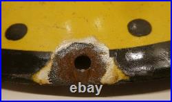 Large Vintage American Railroad Crossing Enamel Sign Railway Road Sign