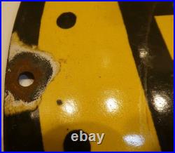 Large Vintage American Railroad Crossing Enamel Sign Railway Road Sign Large Vintage American Railroad Crossing Enamel Sign Railway Road Sign