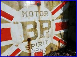 Large Vintage BP Motor Spirit Enamel Sign Vintage Automobilia Garage Oil