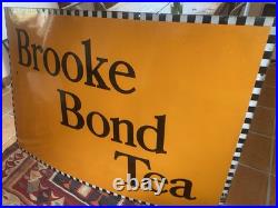 Large Vintage Enamel Brooke Bond Tea Sign 153cm wide X 103cm high