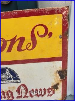 Large Vintage Enamel Lyons Ice-cream Sign 58cm X 88cm