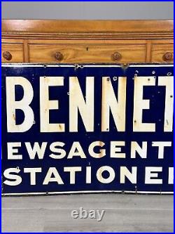 Large Vintage Enamel Newsagent Sign