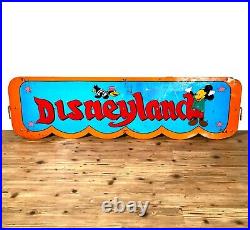 Large Vintage Enamel Painted Adverting Sign for Disneyland / Disney / Fairground