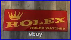 Large Vintage Enamel ROLEX Advertising Sign