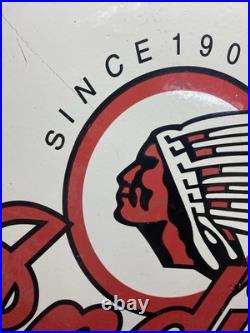 Large Vintage Enamel Sign INDIAN MOTORCYCLE SINCE 1901 Motor Cycles 76cm Huge