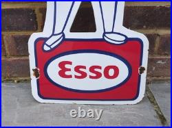 Large Vintage Enamel Steel ESSO Mrs Drip Sign 31.5 X 14
