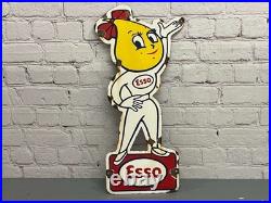 Large Vintage Esso'Mrs Drip' Oil Garage Forecourt Enamel Sign