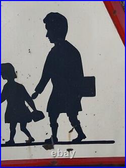 Large Vintage French Enamel School Sign 1971