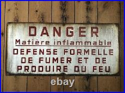 Large Vintage French Enamel Sign 32 X 15 Advertising Sign Antique Sign