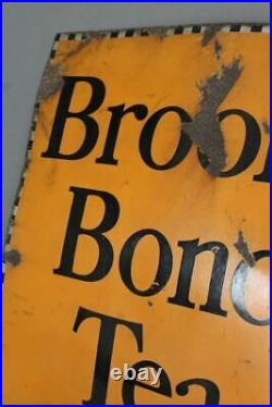 Large Vintage Kitchen Shop Advertising Brooke Bond Tea Enamel Sign