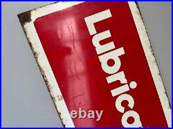 Large Vintage Lubrication By Bp Enamel Sign