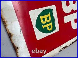 Large Vintage Lubrication By Bp Enamel Sign