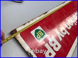 Large Vintage Lubrication By Bp Enamel Sign