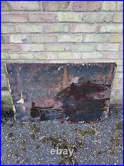 Large Vintage Mobiloil Enamel Sign