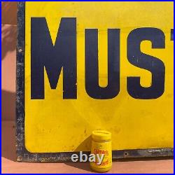 Large Vintage Original Colman's Mustard Enamel Sign