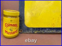 Large Vintage Original Colman's Mustard Enamel Sign