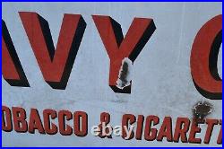 Large Vintage Player's Navy Cut Tobacco and Cigarette Enamel Advertising Sign