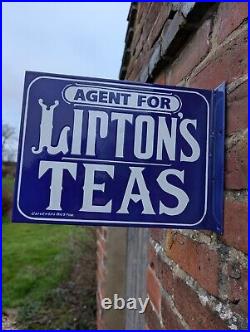 Liptons Tea Double Sided Enamel Sign Liptons Tea Sign Cafe Sign Tea Shop Vintage Liptons Tea Double Sided Enamel Sign Liptons Tea Sign Cafe Sign Tea Shop Vintage