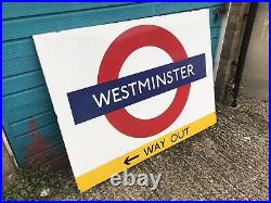 London underground enamel sign Westminster/retail/pub/vintage/