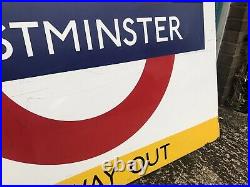 London underground enamel sign Westminster/retail/pub/vintage/