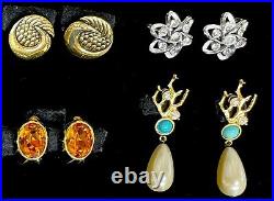 Lot15 Pair Vintage All Signed Designer Earrings Dior-joan Rivers-erwin Pearl++