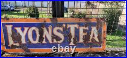 Lyon's Tea Enamel Vintage Sign