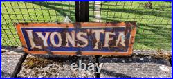 Lyon's Tea Enamel Vintage Sign