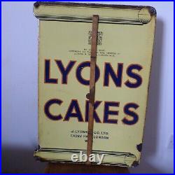 Lyons Cakes Double Sided Enamel Sign. Original