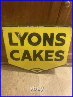 Lyons Cakes enamel sign nice aged condition