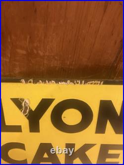 Lyons Cakes enamel sign nice aged condition