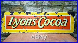 Lyons Cocoa Vintage Original Enamel Sign