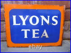 Lyons Tea Enamel Vintage Advertising Sign