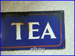 Lyons Tea Vintage Advertising Enamel Sign. Good Condition. Railwayana