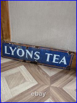 Lyons' Tea Vintage Enamel Sign Original Advertising