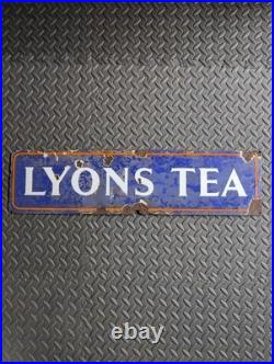 Lyons' Tea Vintage Enamel Sign Original Advertising