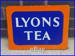 Lyons Tea Vintage Retro Advertising 1950s Shop Sign