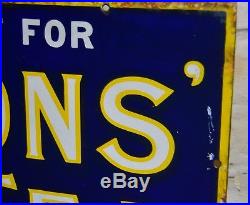 Lyons tea enamel sign advertising mancave garage metal vintage retro kitchen ant