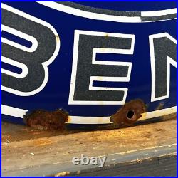 MERCEDES BENZ Enamel Sign ø 23.6 (60cm) Garage Nice Old Retro Vintage XXL Decor