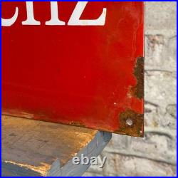 MERCEDES-BENZ Enamel Sign 23.6x7.9 (60x20cm) Nice Dealership Vintage Rare Decor